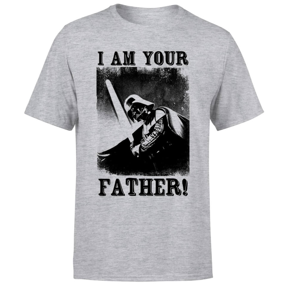 Star Wars Darth Vader I Am Your Father Lightsaber Men's T-Shirt - Grey 3