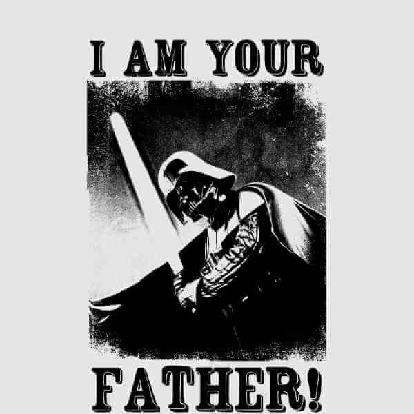 Star Wars Darth Vader I Am Your Father Lightsaber Men's T-Shirt - Grey 0