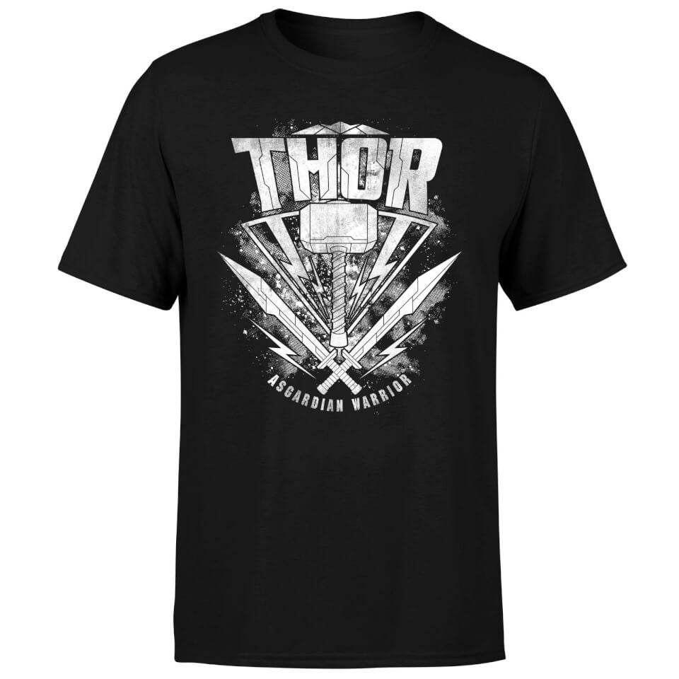 Marvel Thor Ragnarok Thor Hammer Logo Men's T-Shirt - Black 3
