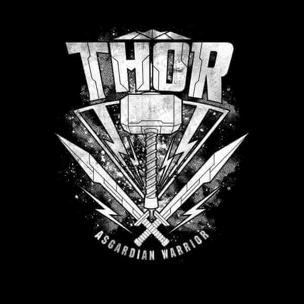 Marvel Thor Ragnarok Thor Hammer Logo Men's T-Shirt - Black 0