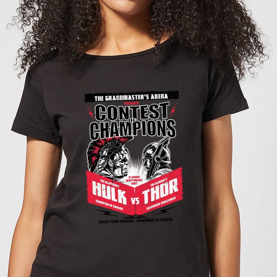 Marvel Thor Ragnarok Champions Poster Women's T-Shirt - Black