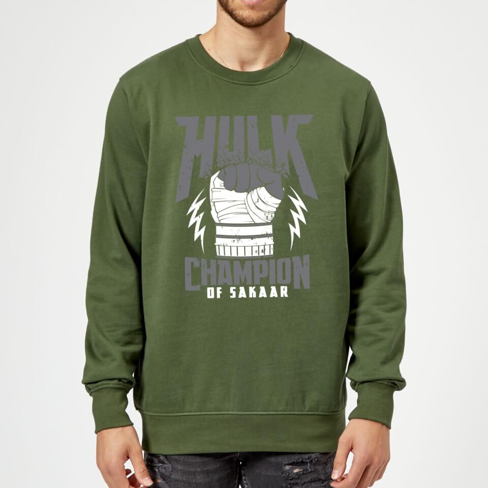 Marvel Thor Ragnarok Hulk Champion Sweatshirt - Forest Green