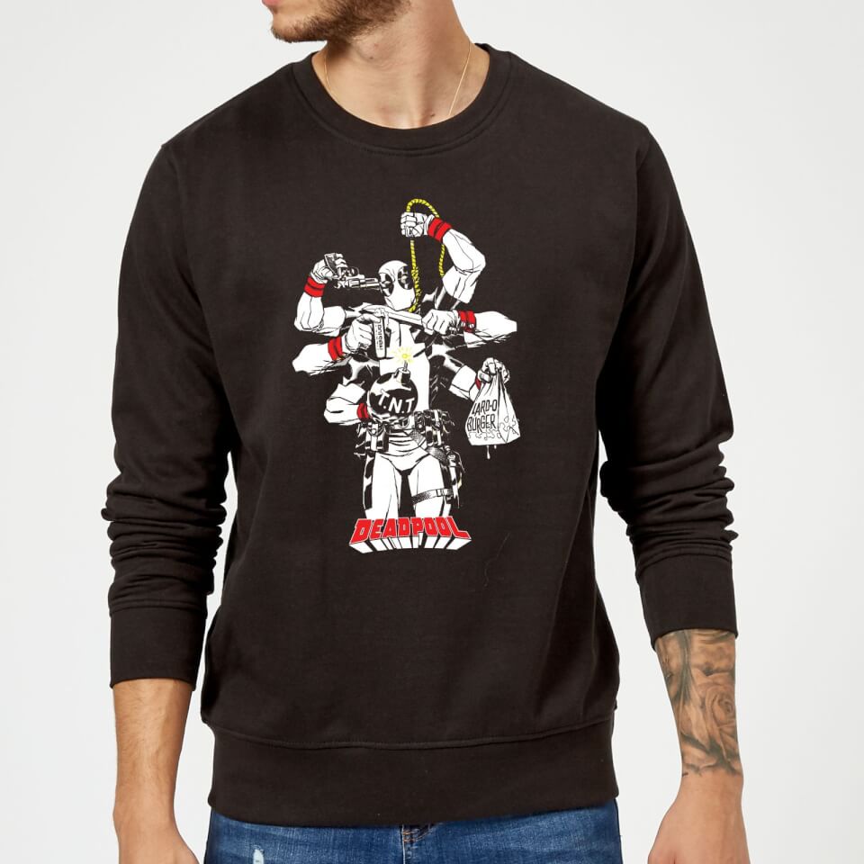 Marvel Deadpool Multitasking Sweatshirt - Black