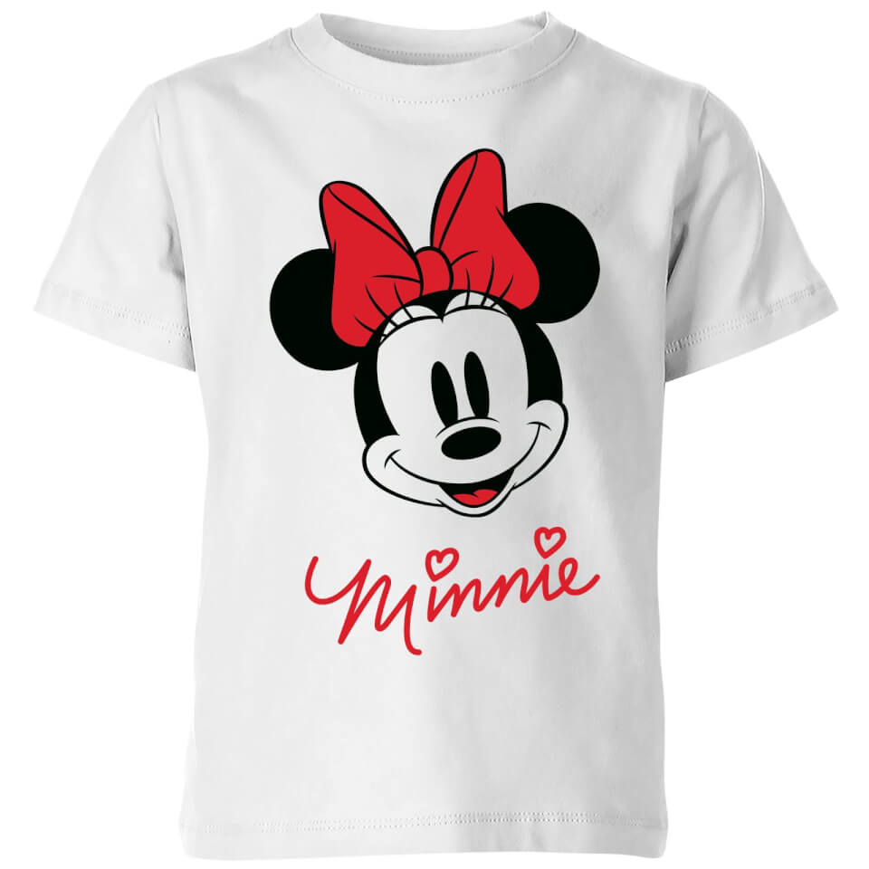 Disney Minnie Face Kids' T-Shirt - White