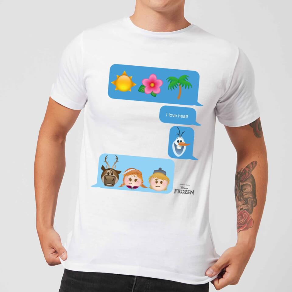 Disney Frozen I Love Heat Emoji Men's T-Shirt - White
