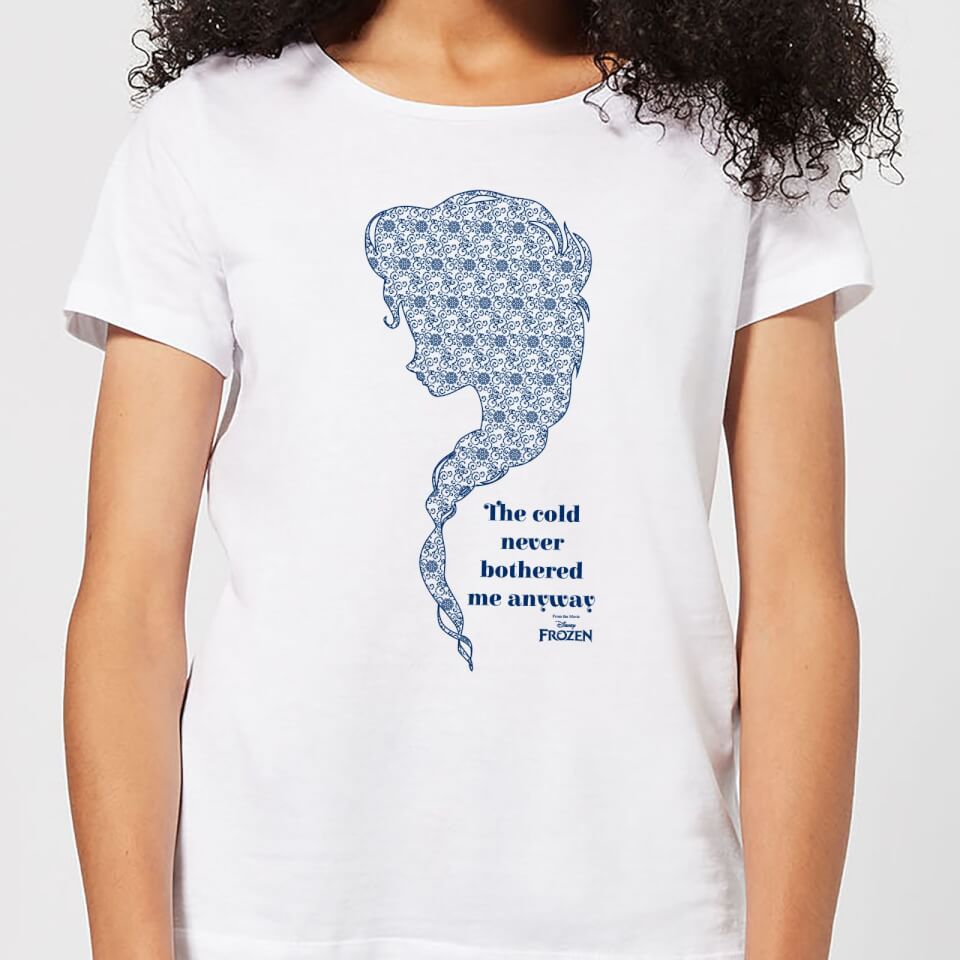 Disney Frozen The Cold Never Bothered Me Anyway Women's T-Shirt - White