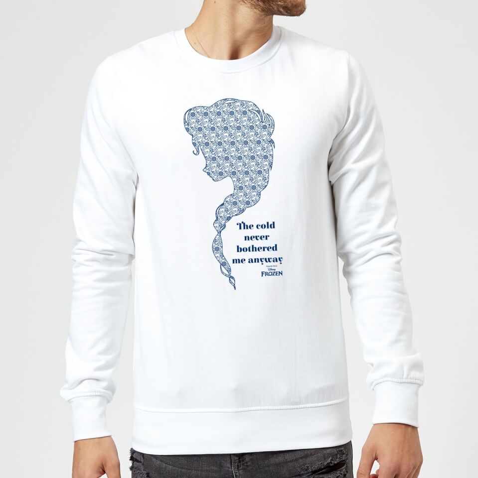 Disney Frozen The Cold Never Bothered Me Anyway Sweatshirt - White