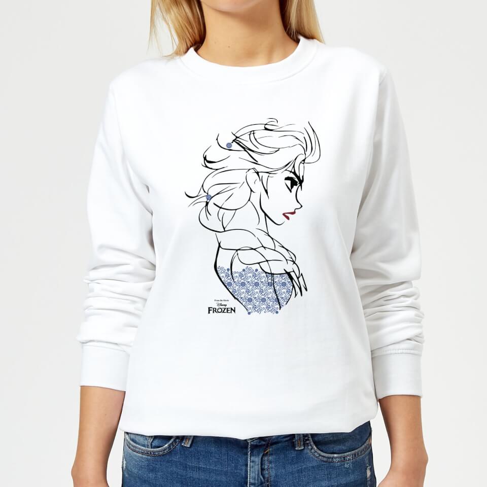 Disney Frozen Elsa Sketch Strong Women's Sweatshirt - White