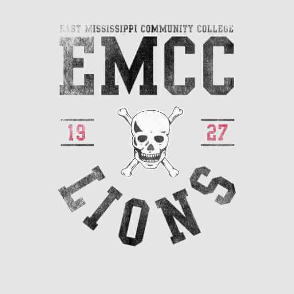 East Mississippi Community College Lions Men's T-Shirt - Grey 0