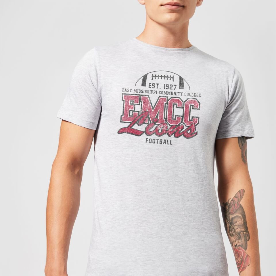 East Mississippi Community College Lions Distressed Men's T-Shirt - Grey