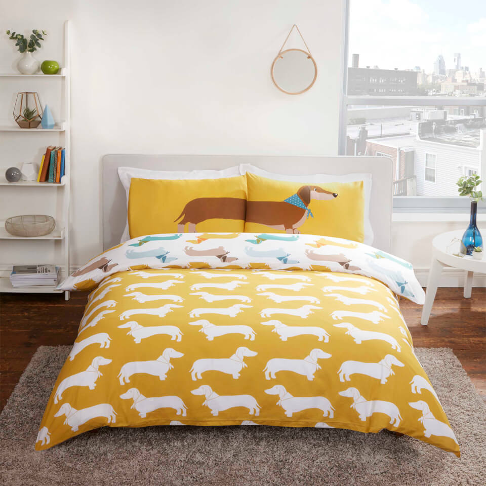 Sausage Dog Duvet Cover Set - Multi