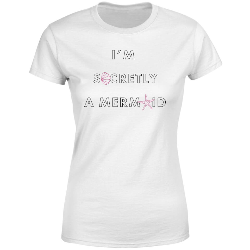 Secretly A Mermaid Women's T-Shirt - White 3