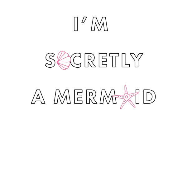 Secretly A Mermaid Women's T-Shirt - White 0