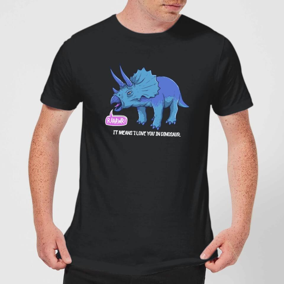 RAWR! It Means I Love You Men's T-Shirt - Black
