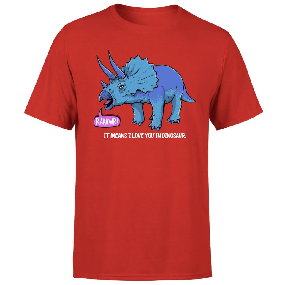 RAWR! It Means I Love You Men's T-Shirt - Red