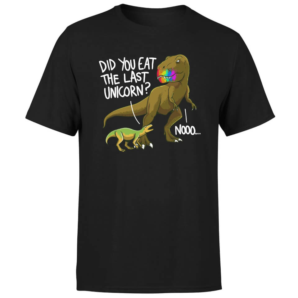 Dinosaur Unicorn Men's T-Shirt - Black