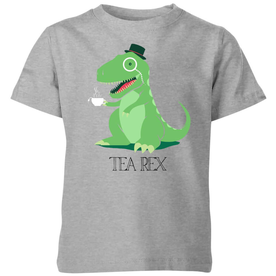 Tea Rex Kids' T-Shirt - Grey
