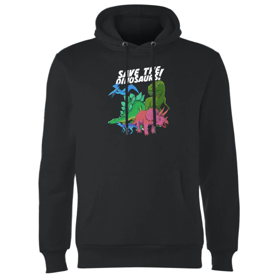 Save The Dinosaurs Hoodie - Black