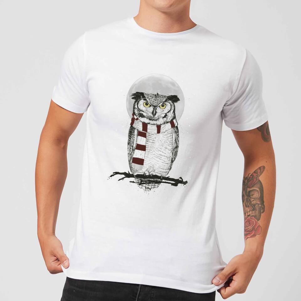 Balazs Solti Owl And Moon Men's T-Shirt - White