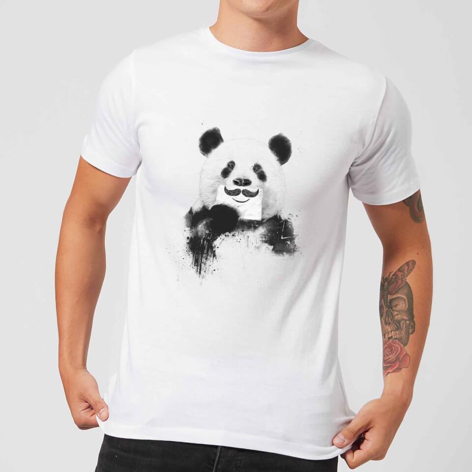 Balazs Solti Moustache And Panda Men's T-Shirt - White