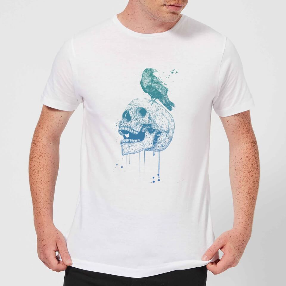 Balazs Solti Skull And Crow Men's T-Shirt - White