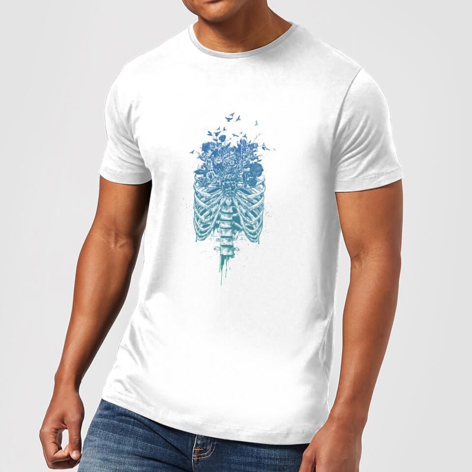 Balazs Solti Ribcage And Flowers Men's T-Shirt - White