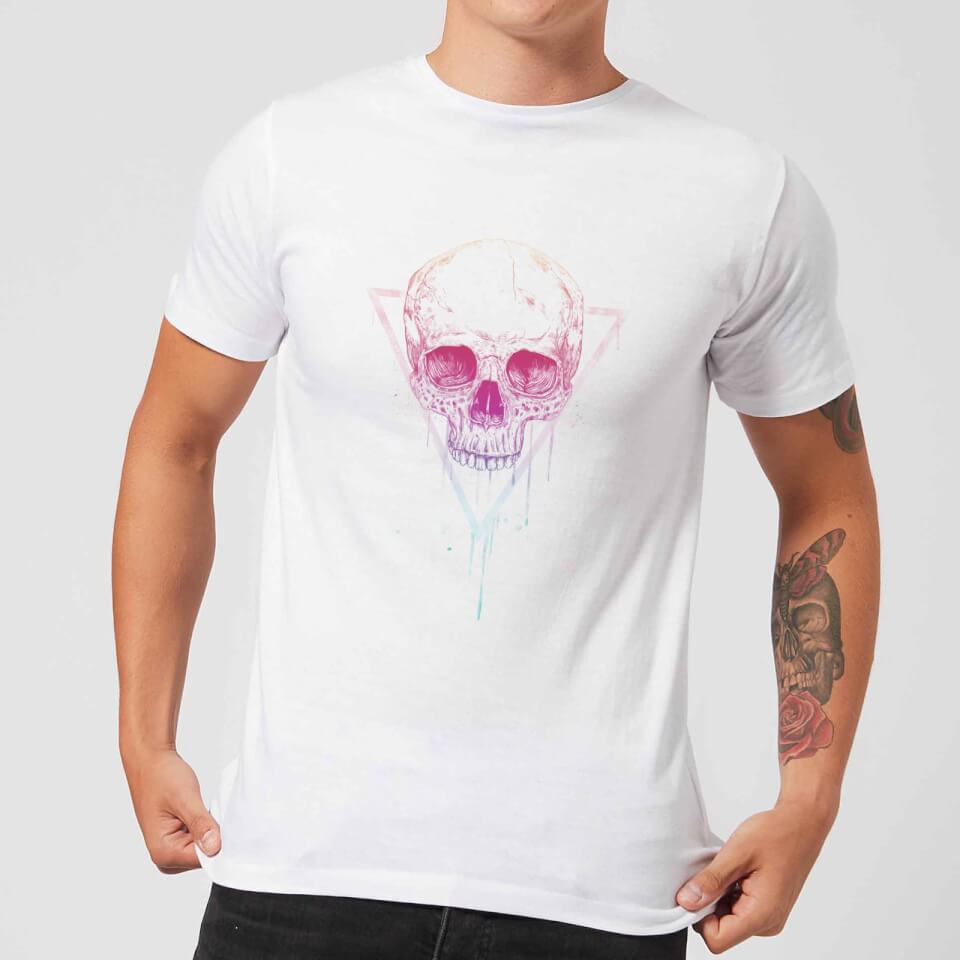 Balazs Solti Colourful Skull Men's T-Shirt - White