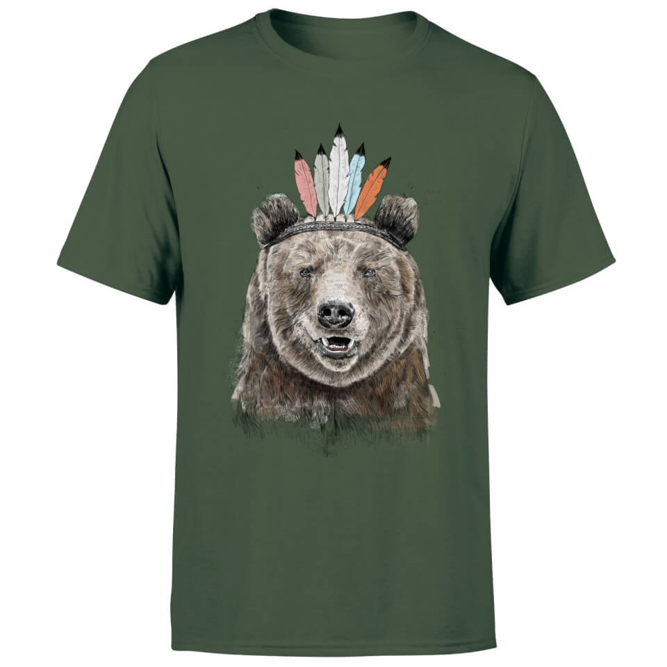 Balazs Solti Native Bear Men's T-Shirt - Forest Green