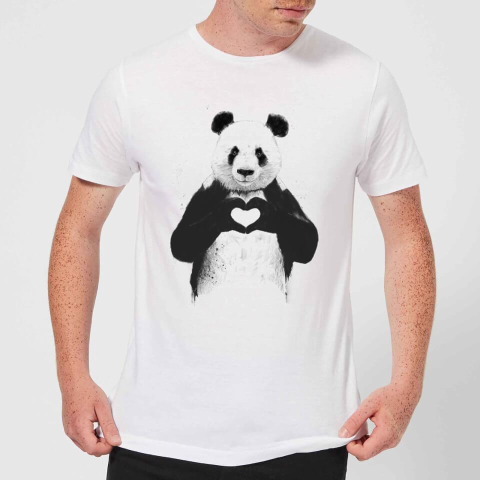 Balazs Solti Panda Love Men's T-Shirt - White