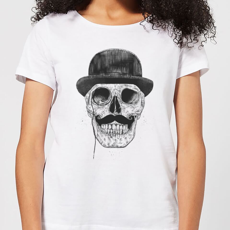 Balazs Solti Monocle Skull Women's T-Shirt - White