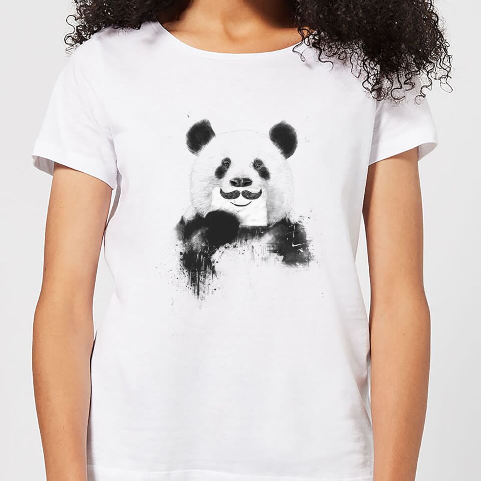 Balazs Solti Moustache And Panda Women's T-Shirt - White