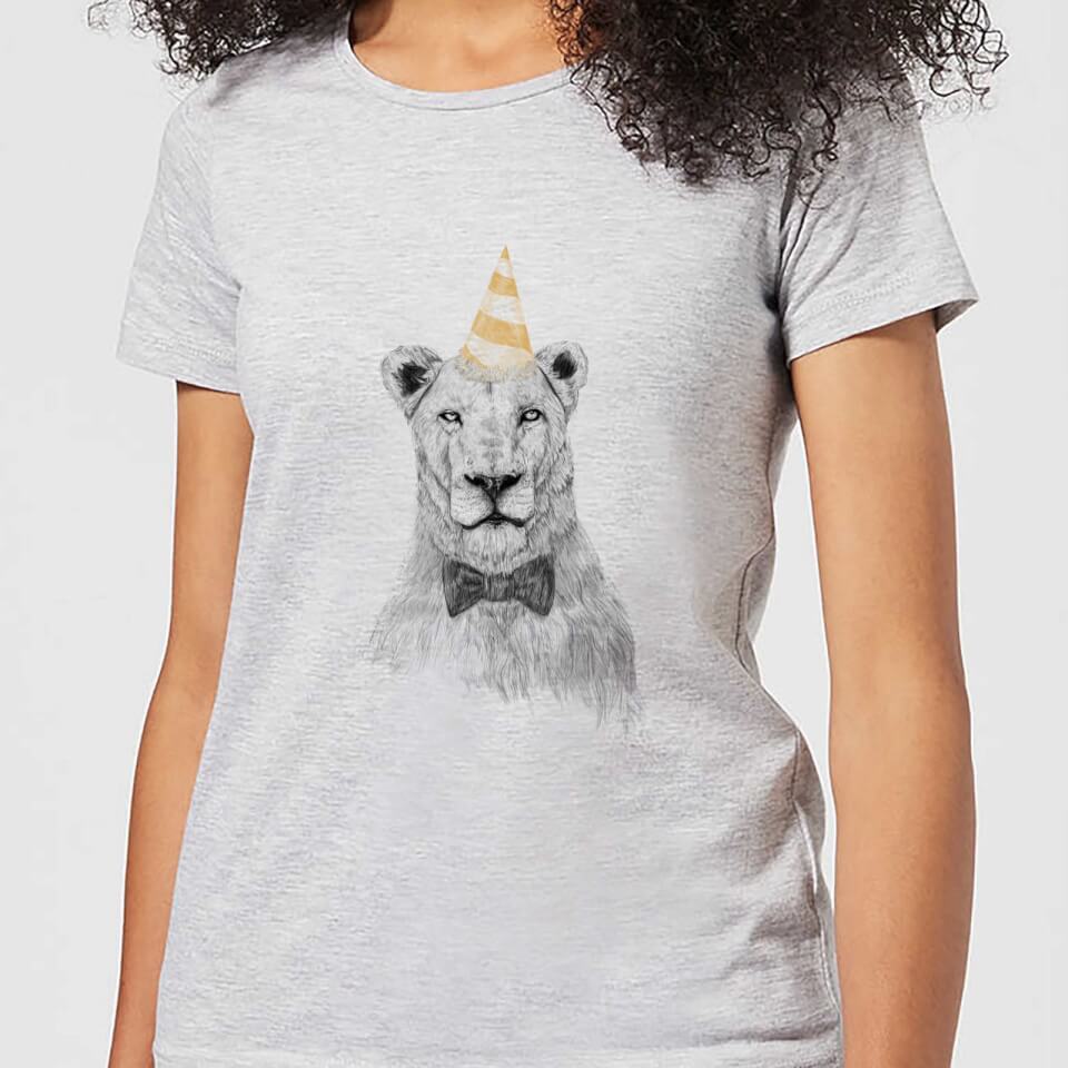 Balazs Solti Party Lion Women's T-Shirt - Grey
