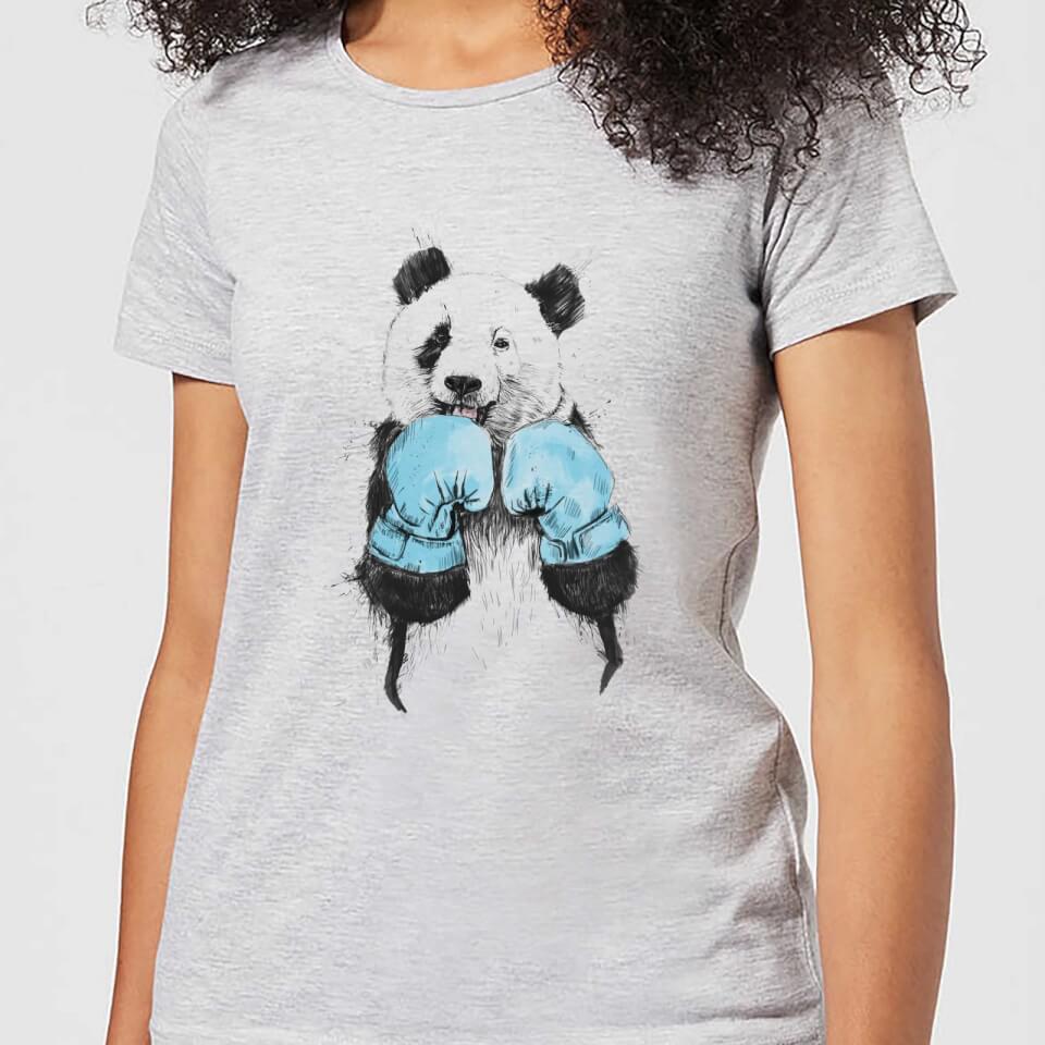 Balazs Solti Boxing Panda Women's T-Shirt - Grey