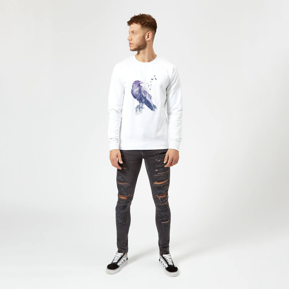 Balazs Solti Birds Flying Sweatshirt - White 1