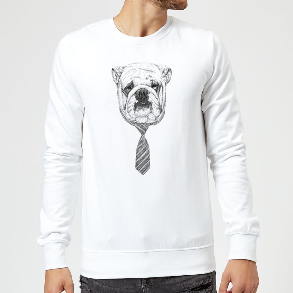 Balazs Solti Suited And Booted Bulldog Sweatshirt - White