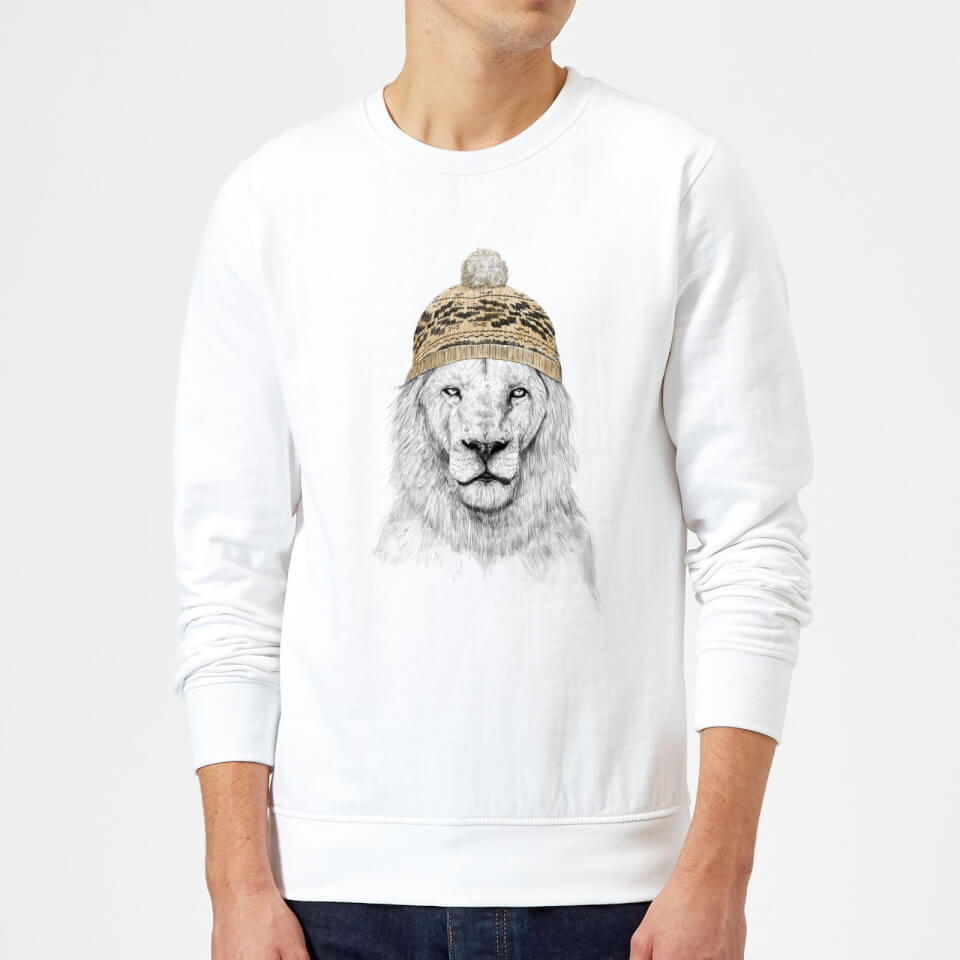 Balazs Solti Lion With Hat Sweatshirt - White