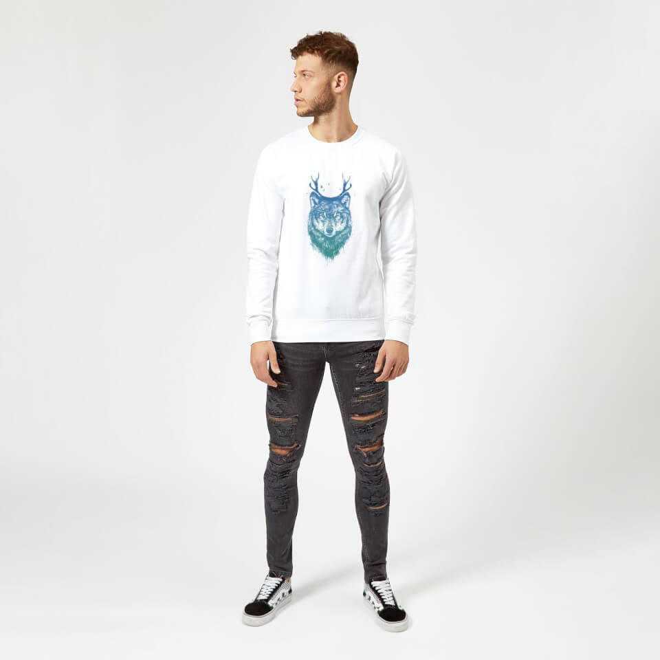 Balazs Solti Wolf Sweatshirt - White 1