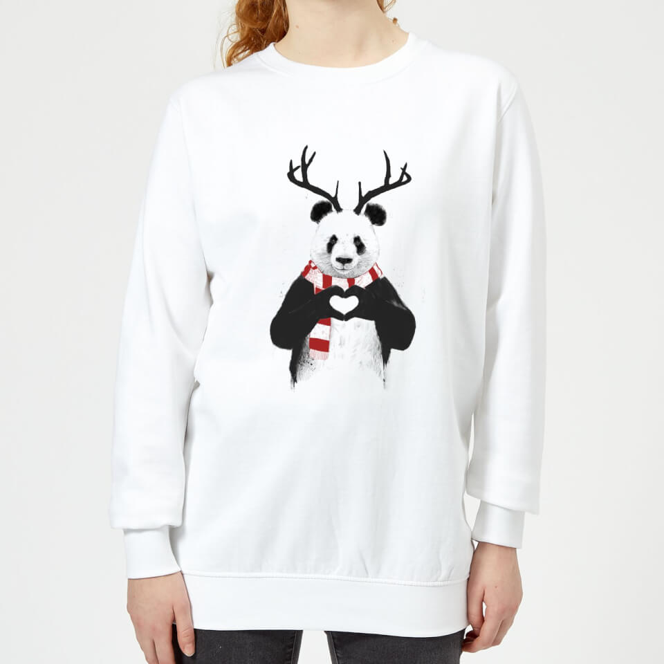 Winter Panda Women's Sweatshirt - White