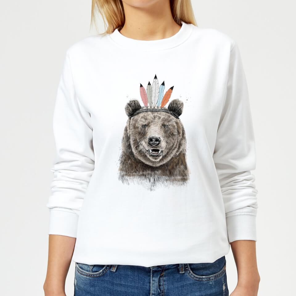 Native Bear Women's Sweatshirt - White