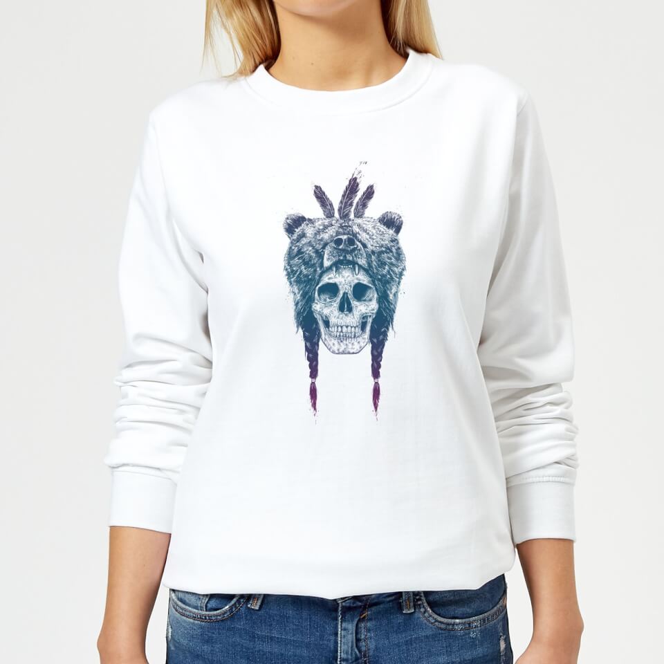 Bear Head Women's Sweatshirt - White