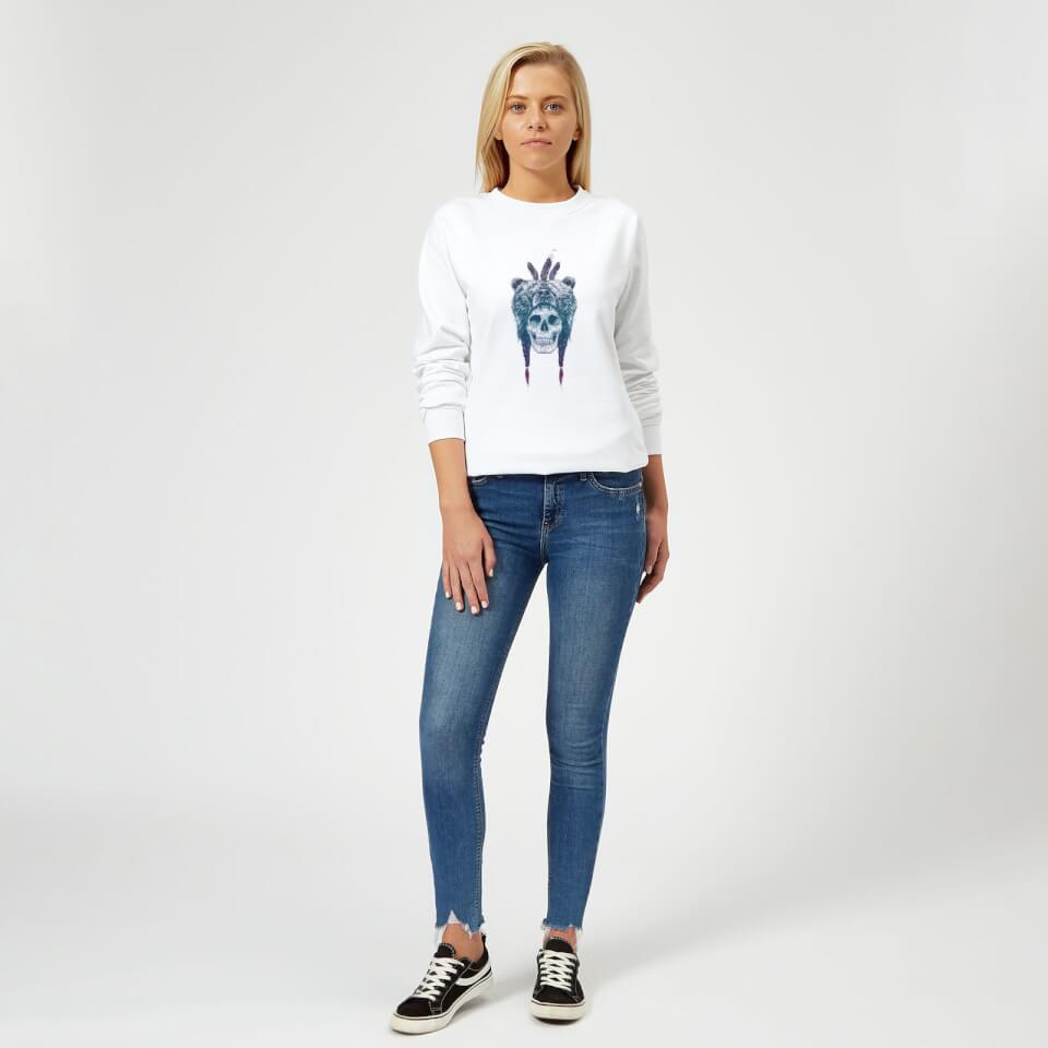 Bear Head Women's Sweatshirt - White 1