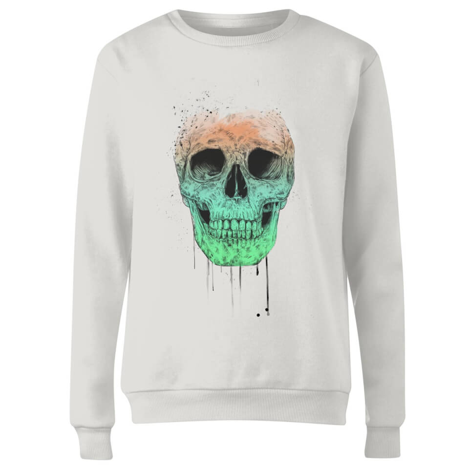 Skull Women's Sweatshirt - White 2