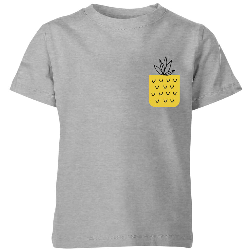 My Little Rascal Pineapple Pocket Kids' T-Shirt - Grey