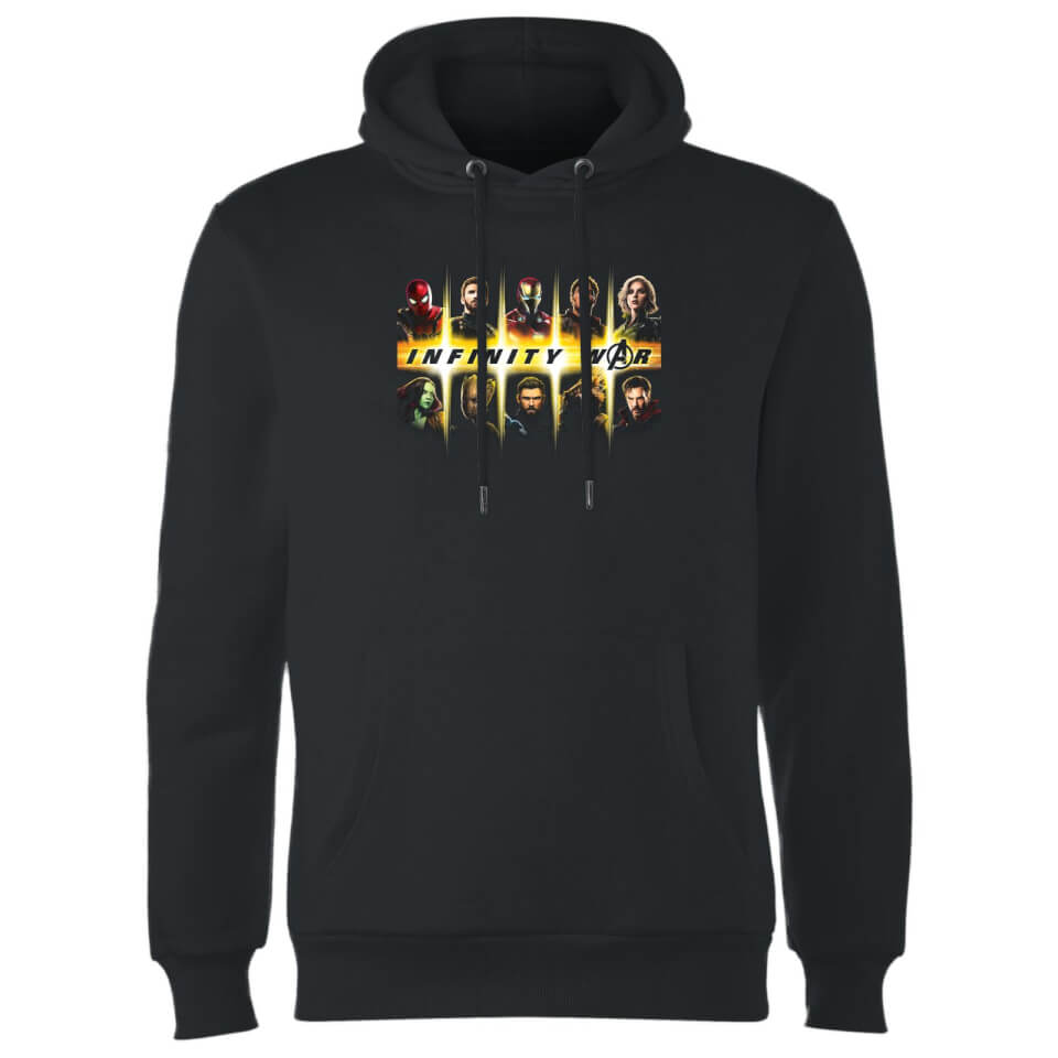 Avengers Team Lineup Hoodie - Black