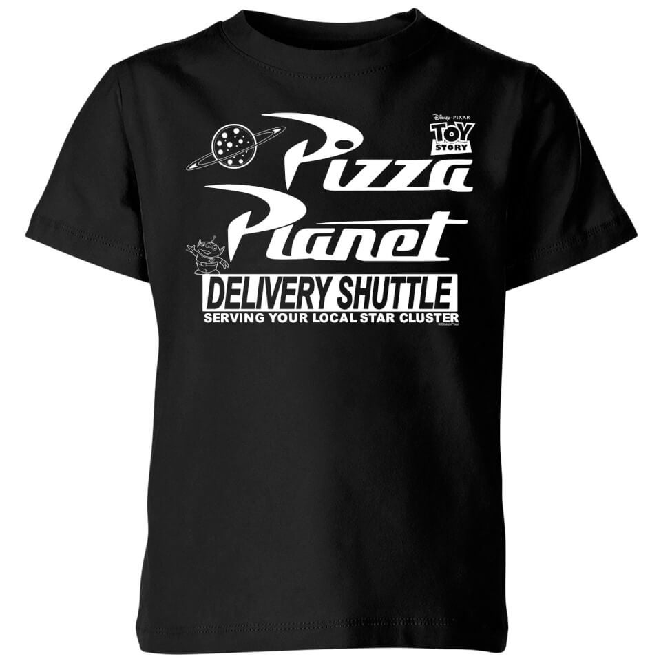 Toy Story Pizza Planet Logo Kids' T-Shirt - Black