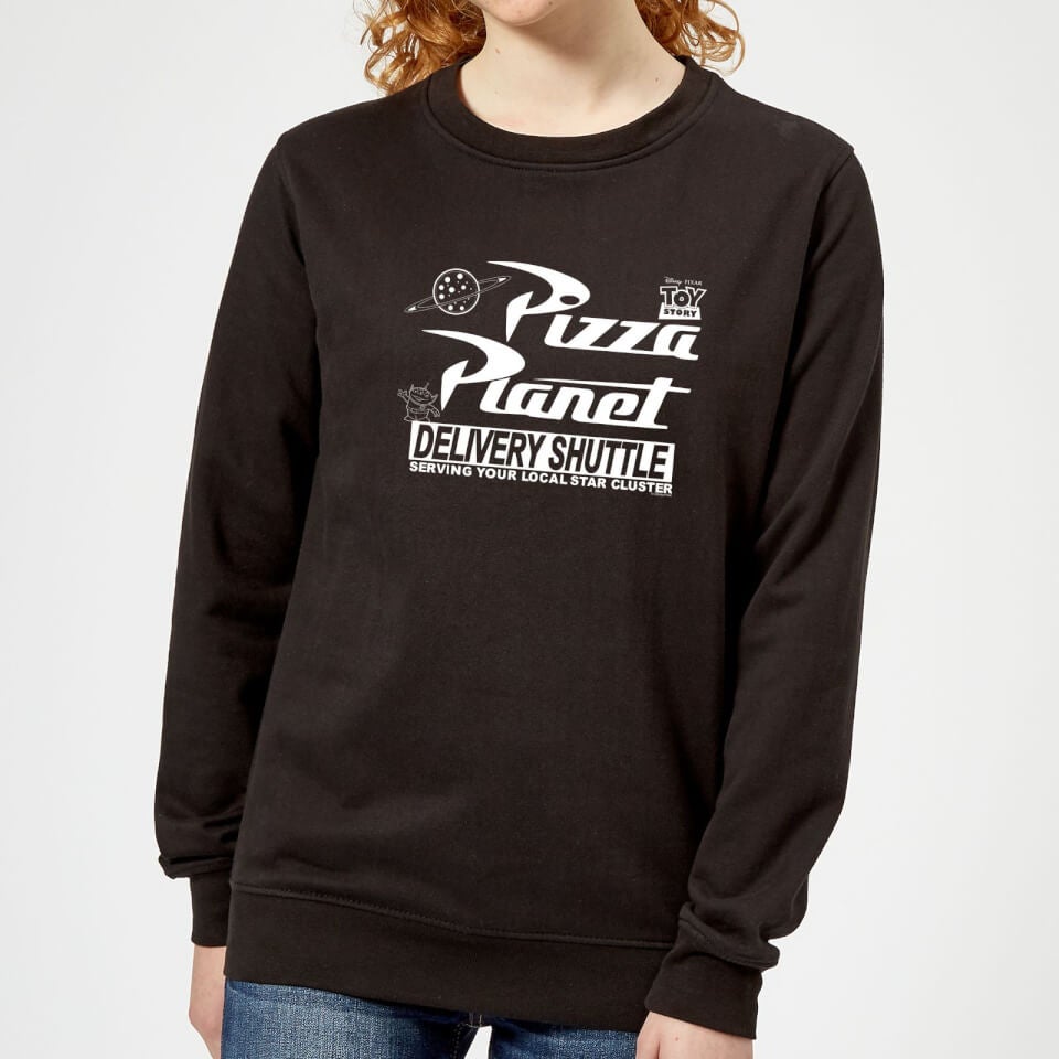 Toy Story Pizza Planet Logo Women's Sweatshirt - Black
