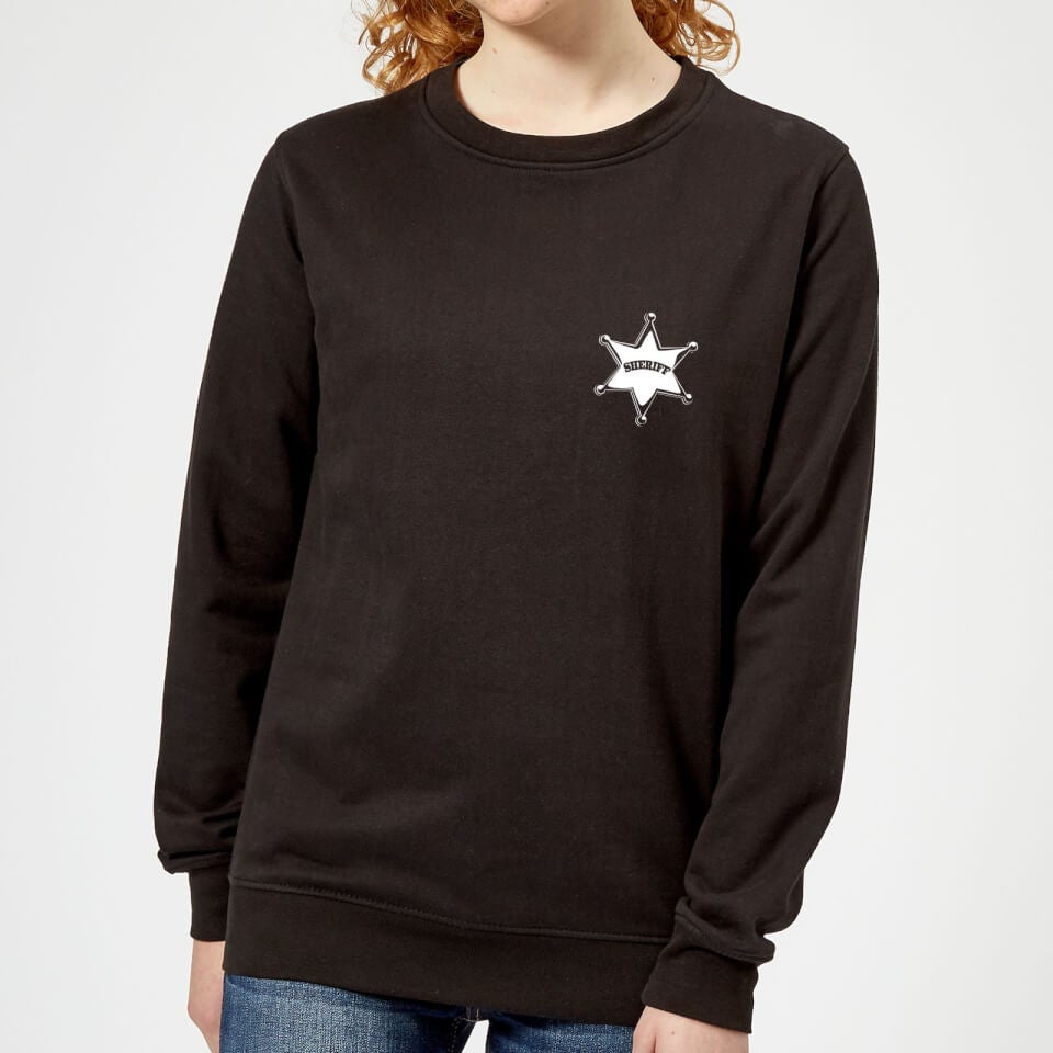 Toy Story Sheriff Woody Badge Women's Sweatshirt - Black