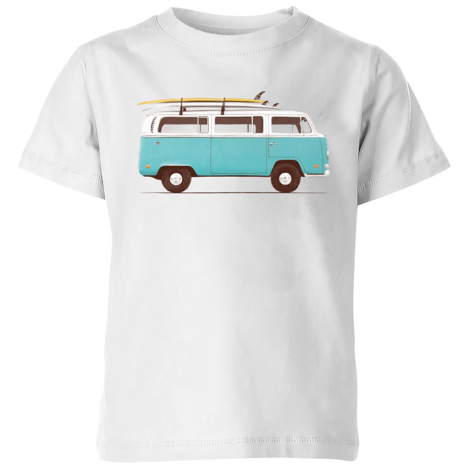 Florent Bodart Blue Van Kids' T-Shirt - White