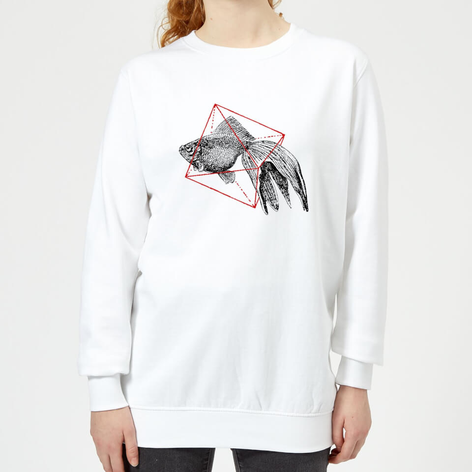 Florent Bodart Fish In Geometry Women's Sweatshirt - White