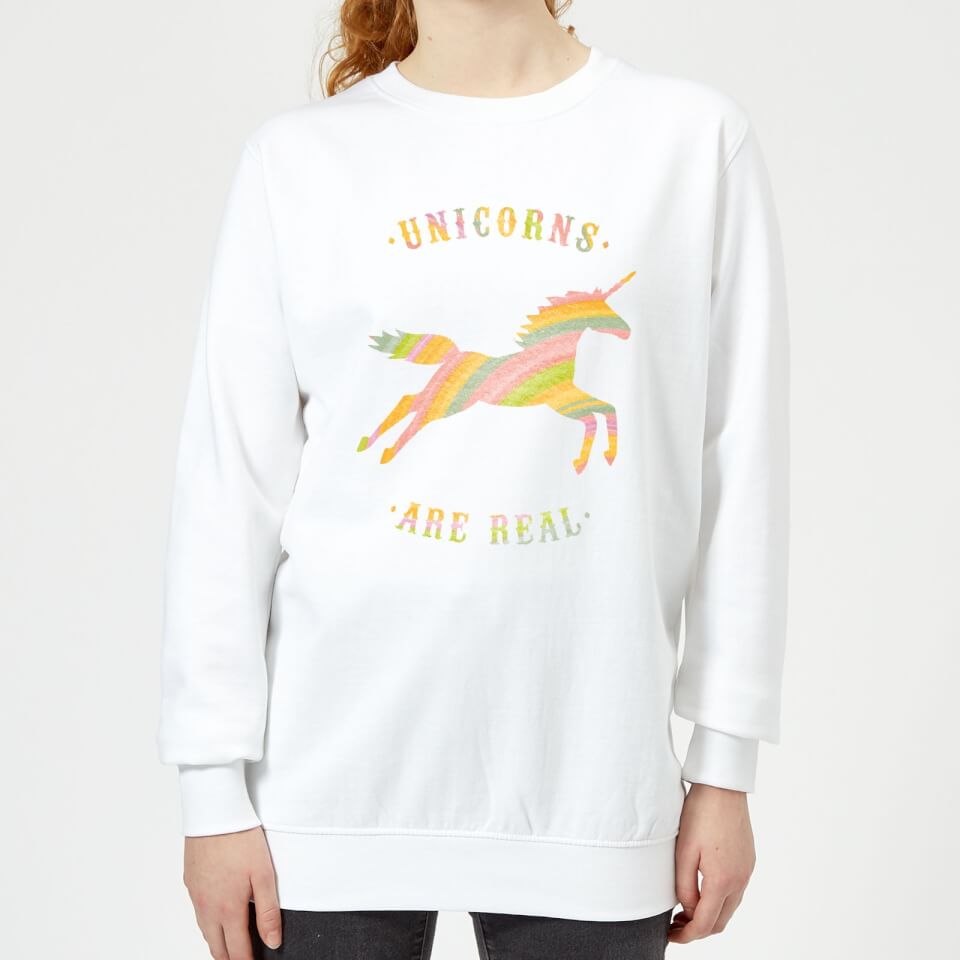 Florent Bodart Unicorns Are Real Women's Sweatshirt - White